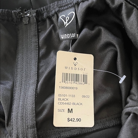 Windsor Peasant Mini Dress Sheer Black New M - Picture 6 of 8